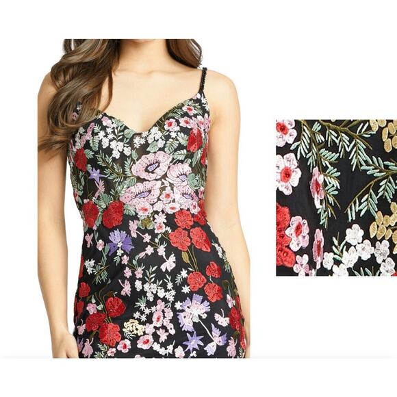 Mac Duggal Floral Embroidered Lace Sweetheart Neck Formal Gown Size 8 NWT - Picture 4 of 12